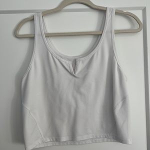 Lululemon Crop Tank - White, Size S
